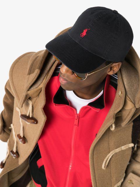 POLO RALPH LAUREN Black Baseball Cap With Logo Embroidery In Cotton Man In Multi