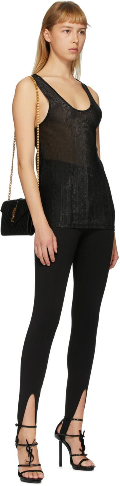 SAINT LAURENT Cassandra Ysl Patent Leather Sandals In Animal Print