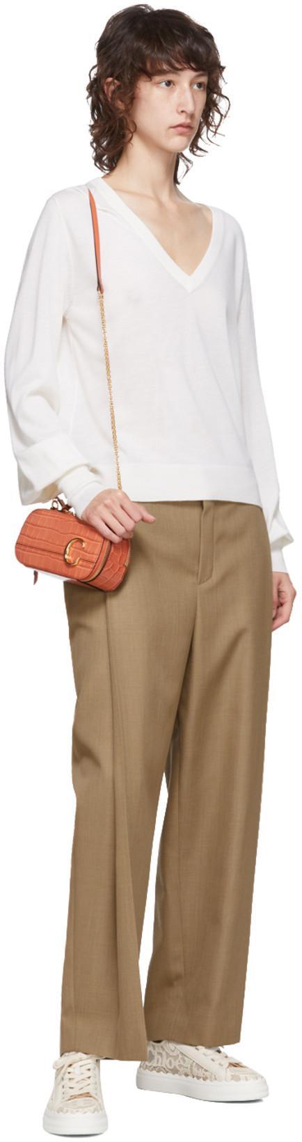 CHLOÉ Lace Lauren Low-top Sneakers With Pull Tab In White