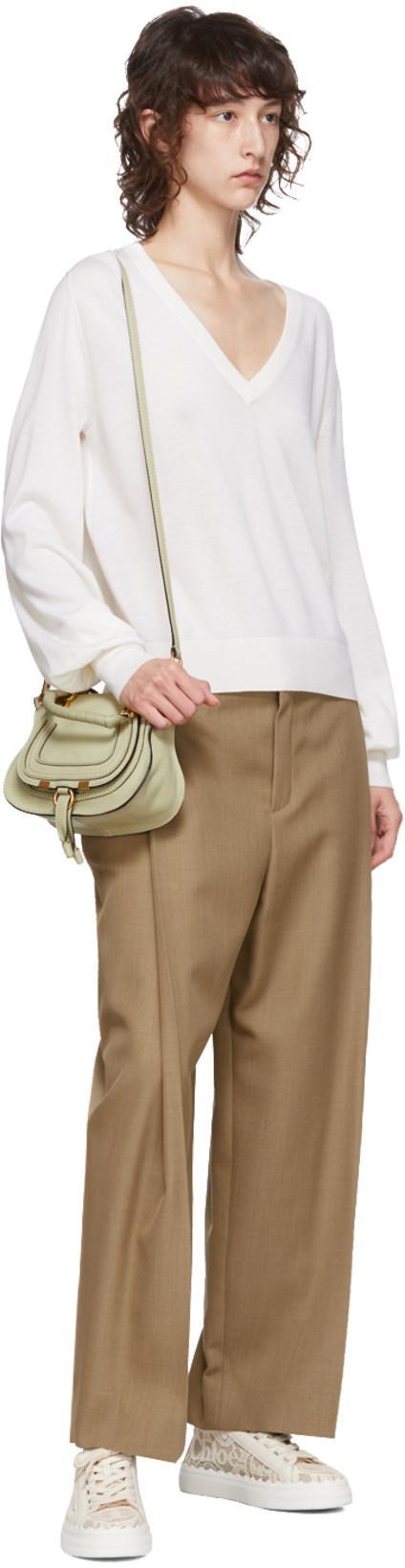 CHLOÉ Lace Lauren Low-top Sneakers With Pull Tab In White