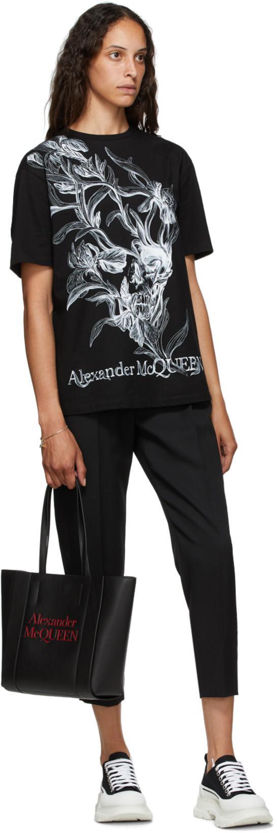 ALEXANDER MCQUEEN Smooth Sneakers With 45mm Thread In Black