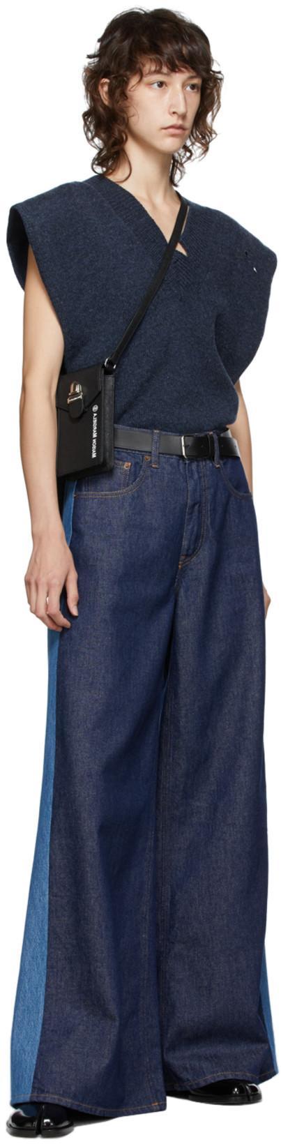 MAISON MARGIELA 20mm Tabi Brushed Leather Loafers In Black