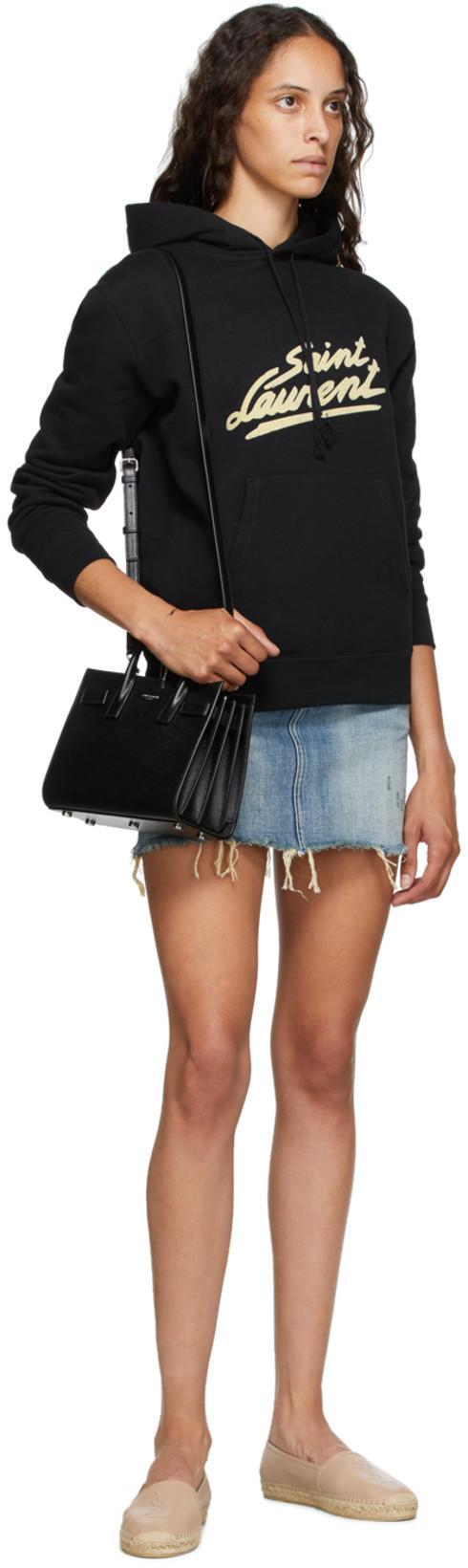 SAINT LAURENT 10mm Logo Embossed Leather Espadrilles In Pink