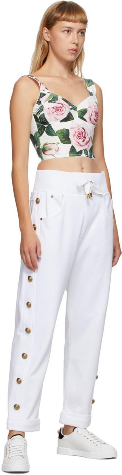 DOLCE & GABBANA Dolce&gabbana White And Gold Low Sneakers