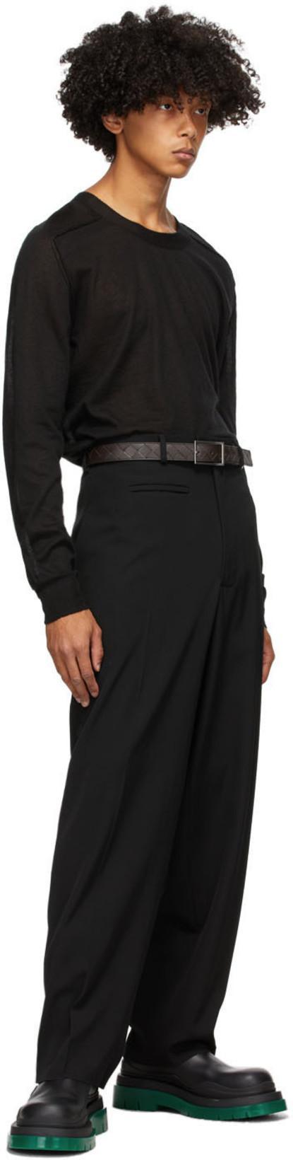 BOTTEGA VENETA Men's Intreccio Leather Belt In Brown