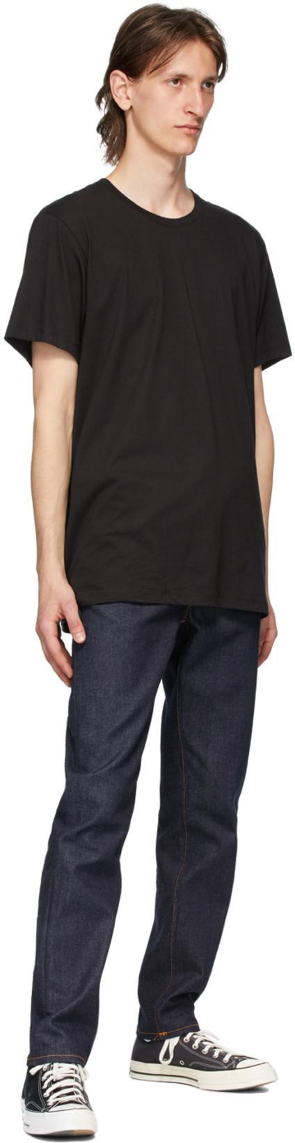 NUDIE JEANS Gritty Jackson Organic-cotton Straight-leg Jeans In Navy