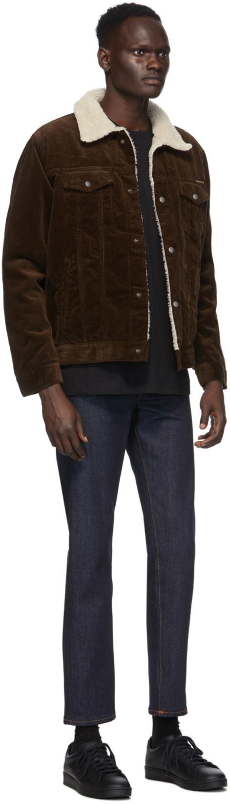 NUDIE JEANS Gritty Jackson Organic-cotton Straight-leg Jeans In Navy