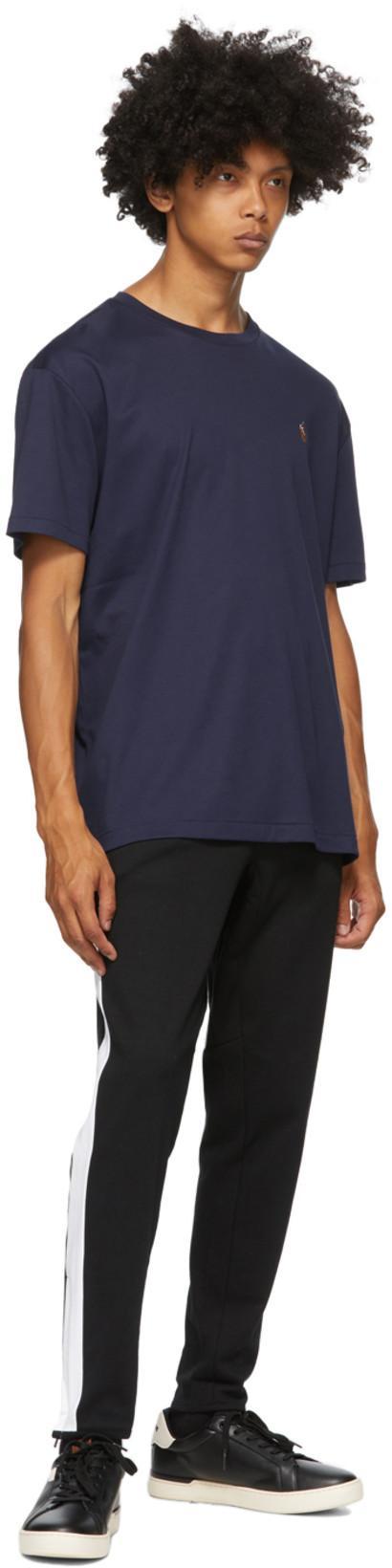 POLO RALPH LAUREN Cotton Jersey T-shirt Custom Slim-fit In Blue