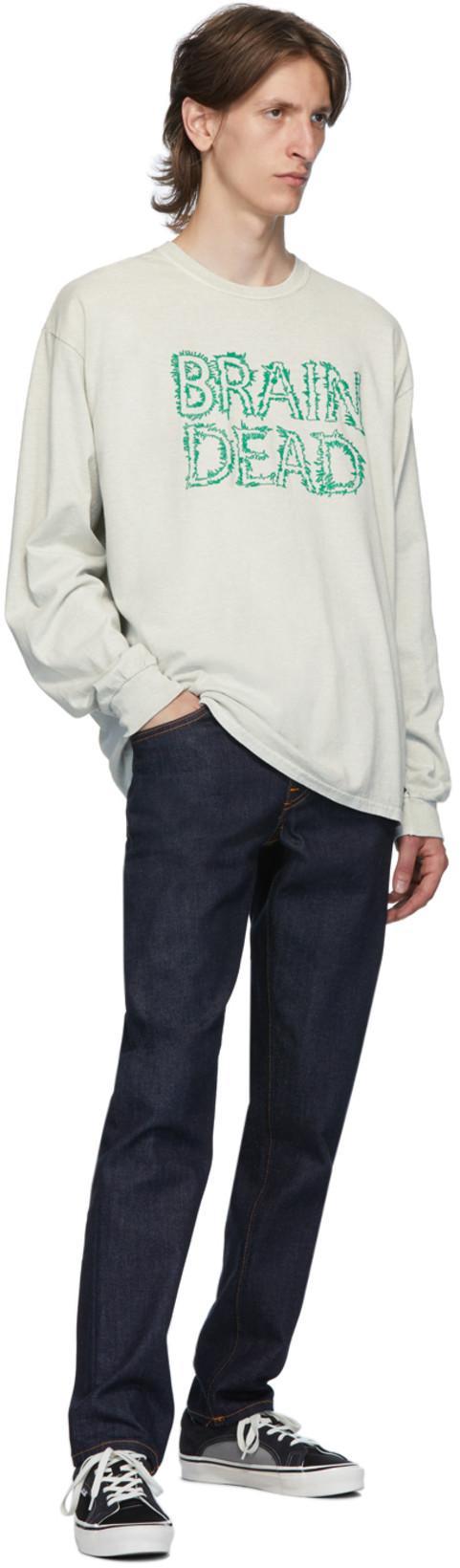 NUDIE JEANS Gritty Jackson Organic-cotton Straight-leg Jeans In Navy