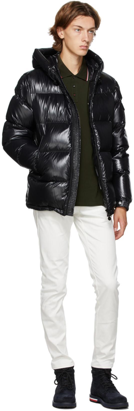 MONCLER Men Detachable Hood Padded Down Jacket In Black