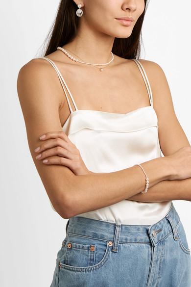 SOPHIE BILLE BRAHE Petite Peggy 14-karat Gold Pearl Bracelet