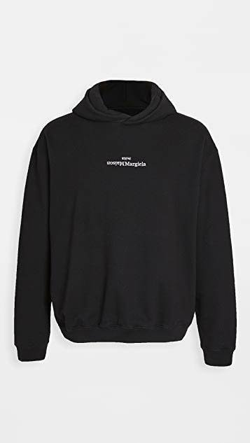 MAISON MARGIELA Black Cotton Hoodie