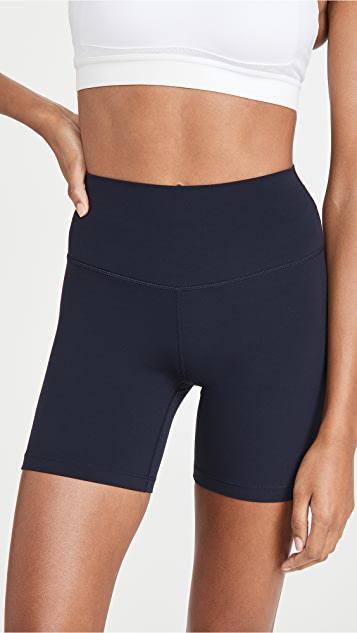 SPLITS59 Airweight High Waisted Shorts In Indigo