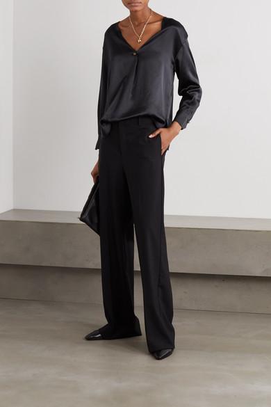 AEYDE Ida Leather Square-toe Ballerina Flats In Black