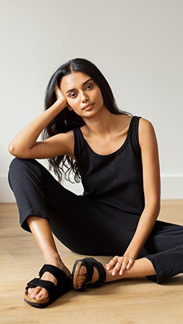 BIRKENSTOCK Arizona Suede Sandals With Buckled-straps In Black