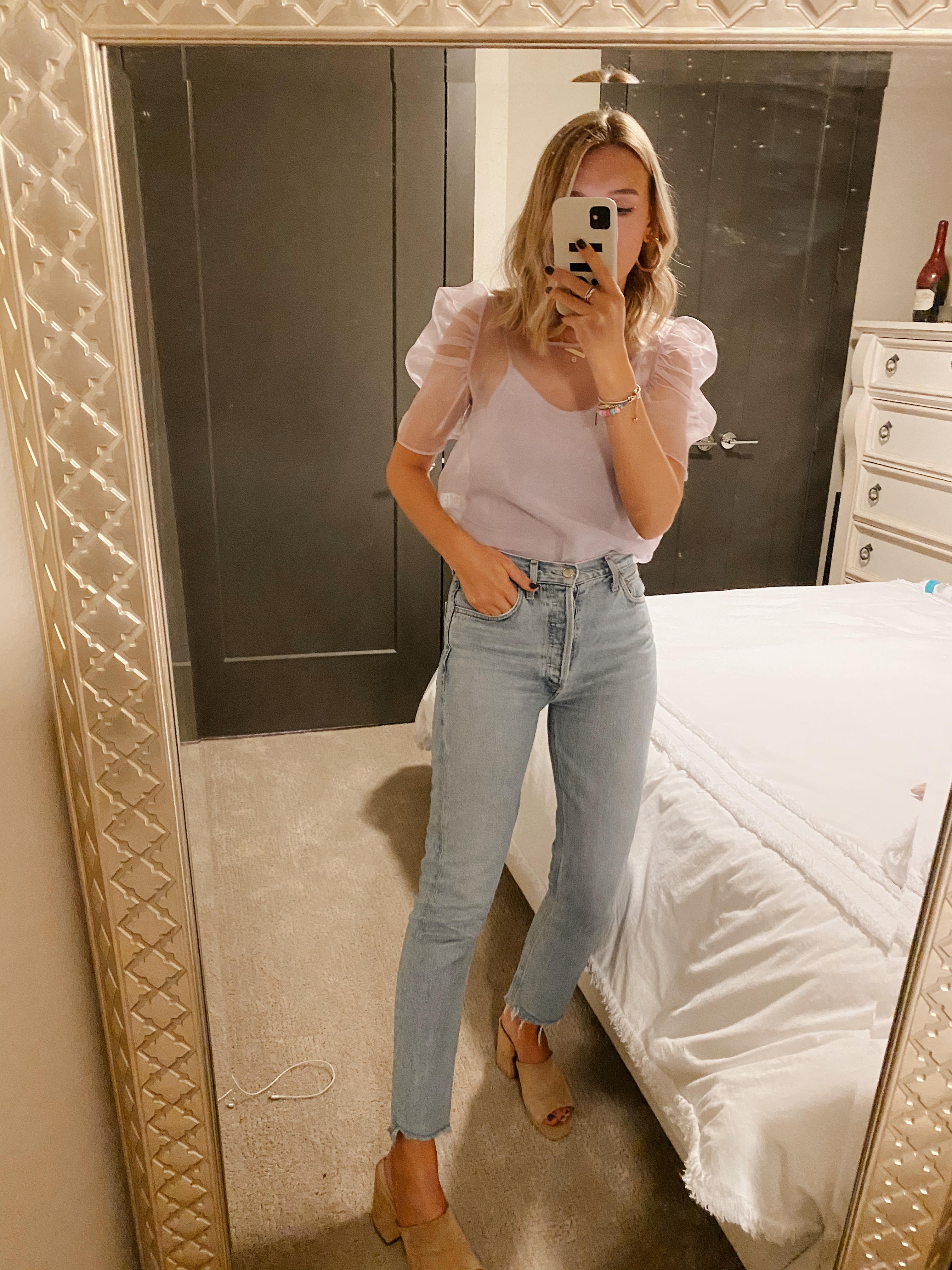 AGOLDE Pinch Waist Kick Jeans In Blue