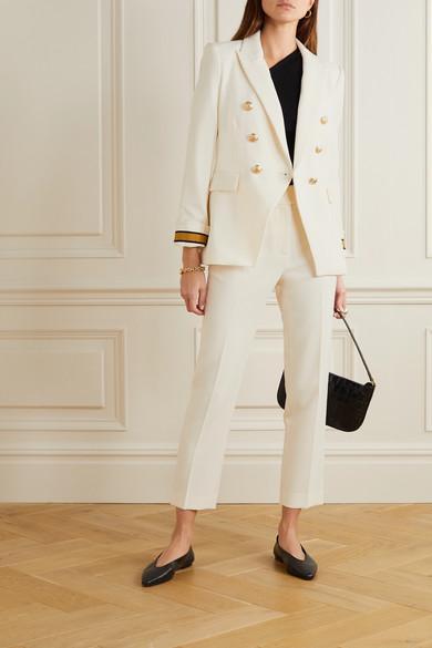 AEYDE Ida Leather Square-toe Ballerina Flats In Black