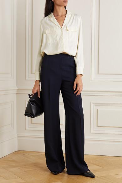 AEYDE Ida Leather Square-toe Ballerina Flats In Black