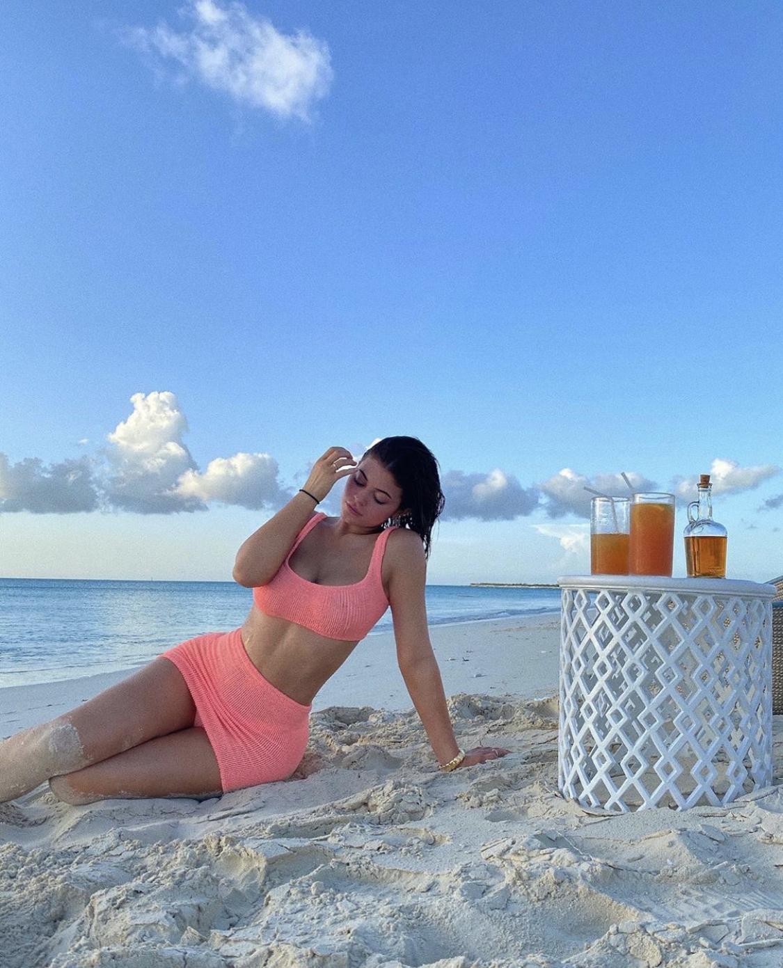 HUNZA G Crinkled-effect Mini Skirt In Bubble Gum Pink