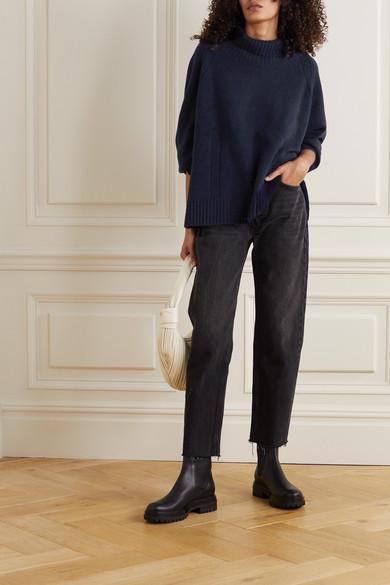 MOTHER The Insider Crop Distressed High-rise Flared Jeans In Not Guilty