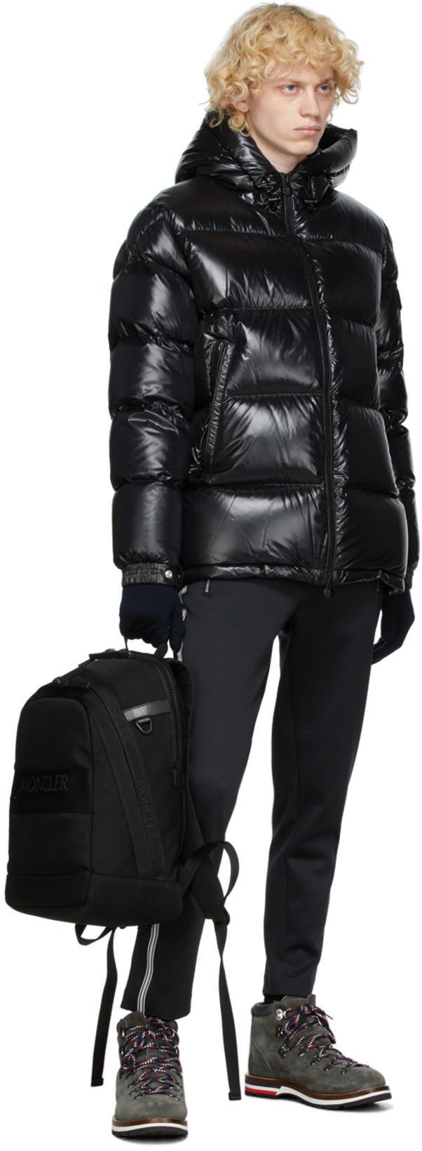 MONCLER Men Detachable Hood Padded Down Jacket In Black