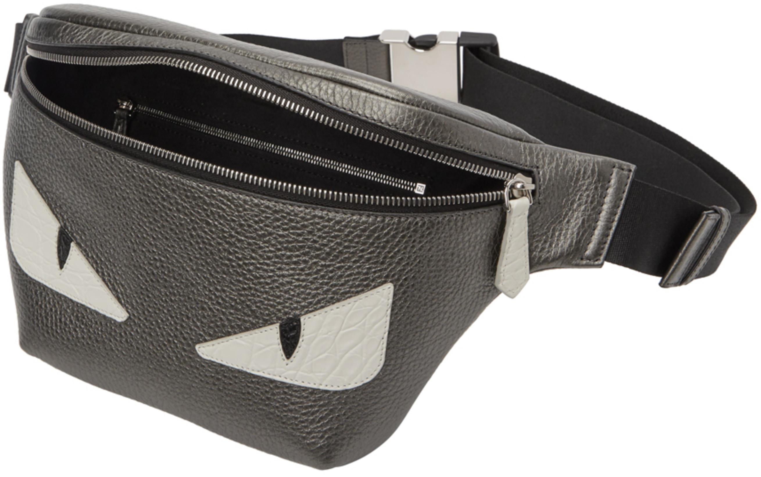 FENDI Rubber Slides With High Strap And Embossed Ff Motif Shoes In Black