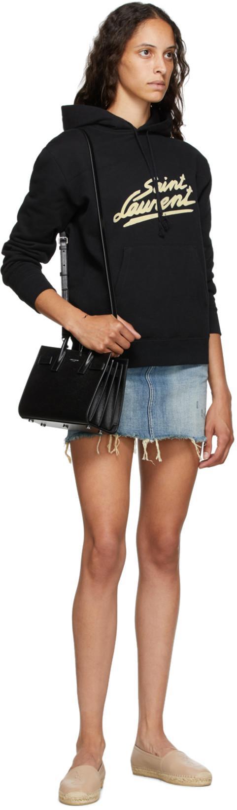 SAINT LAURENT 10mm Logo Embossed Leather Espadrilles In Pink