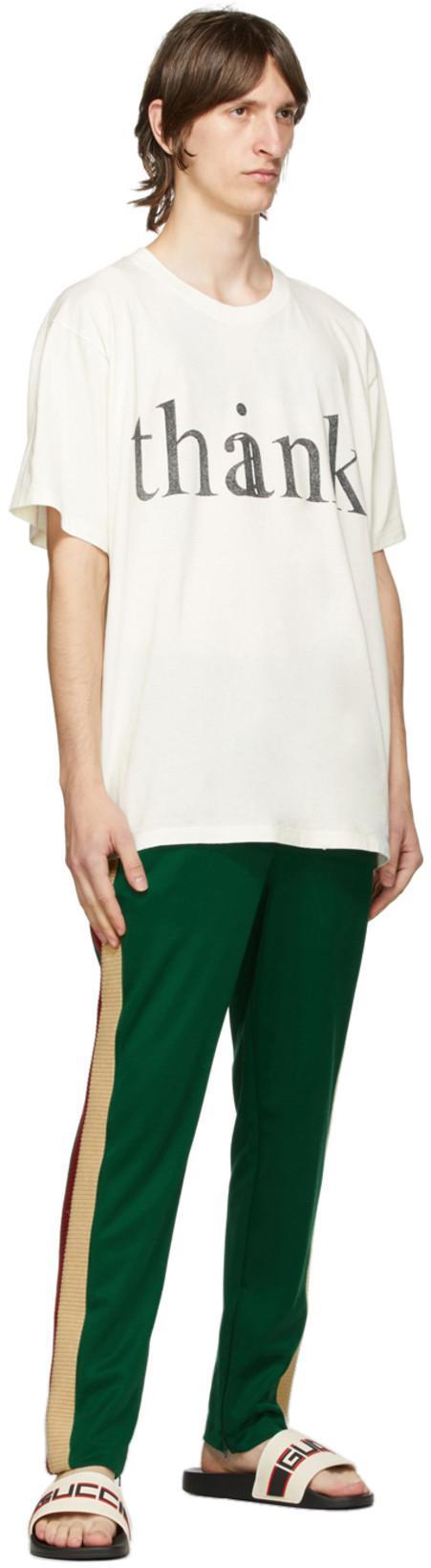 GUCCI Off-white Pursuit Sport Slides In Ecru Poppy Nero