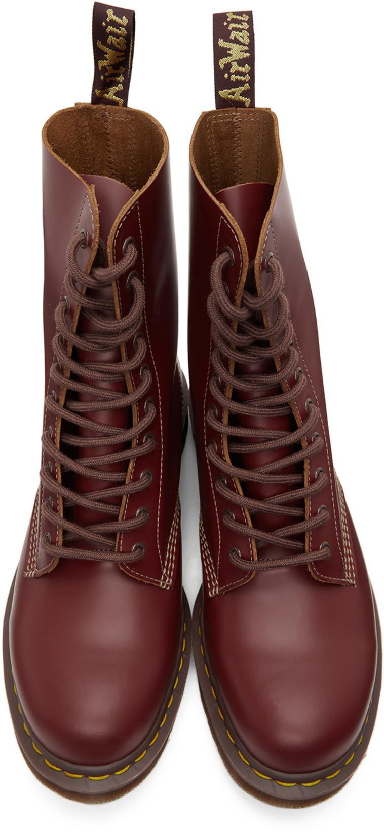 DR. MARTENS Dr.martens Smooth Boots In Cherry Color Leather In Red