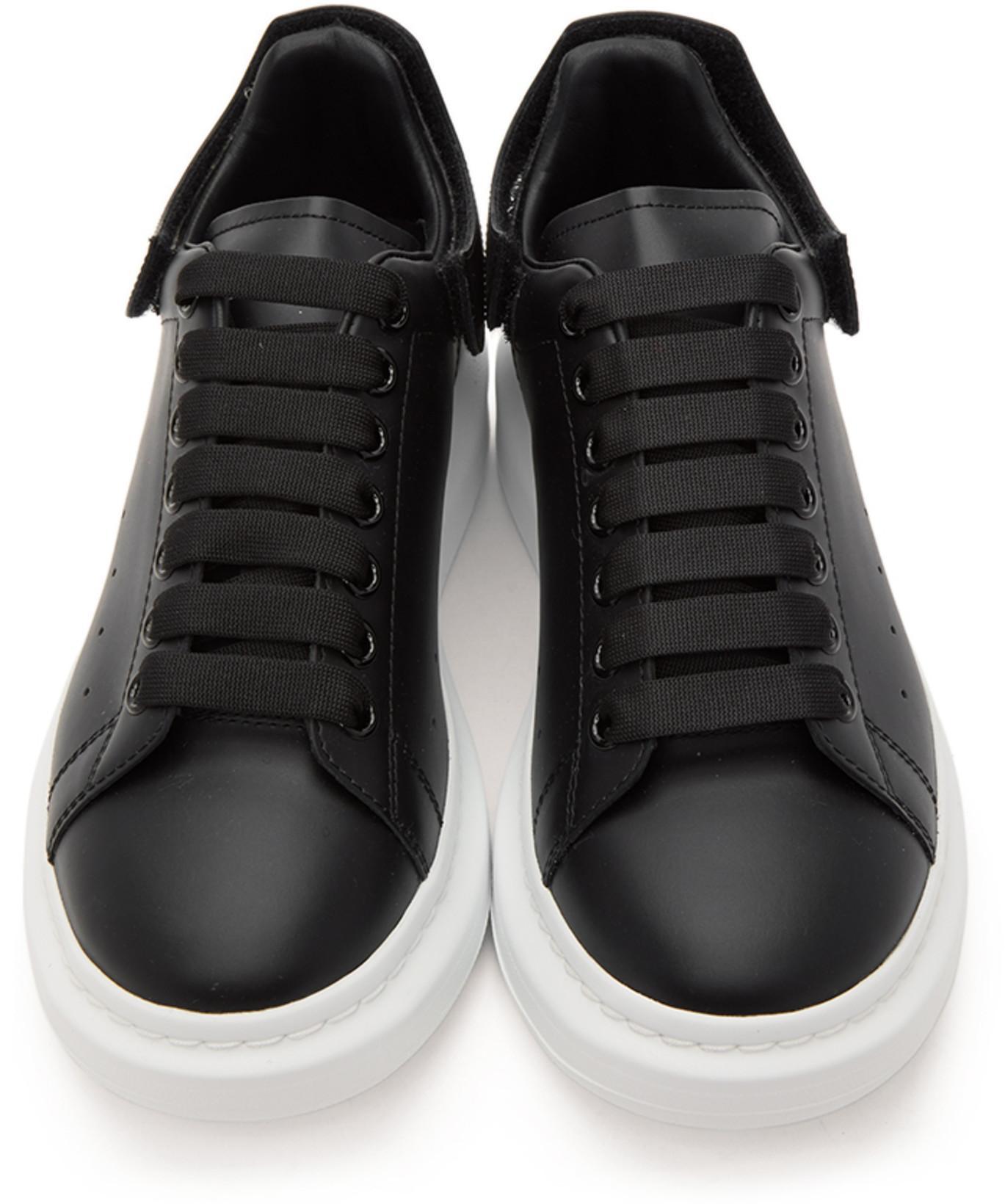 ALEXANDER MCQUEEN Oversized Sneakers In Black And White Leather