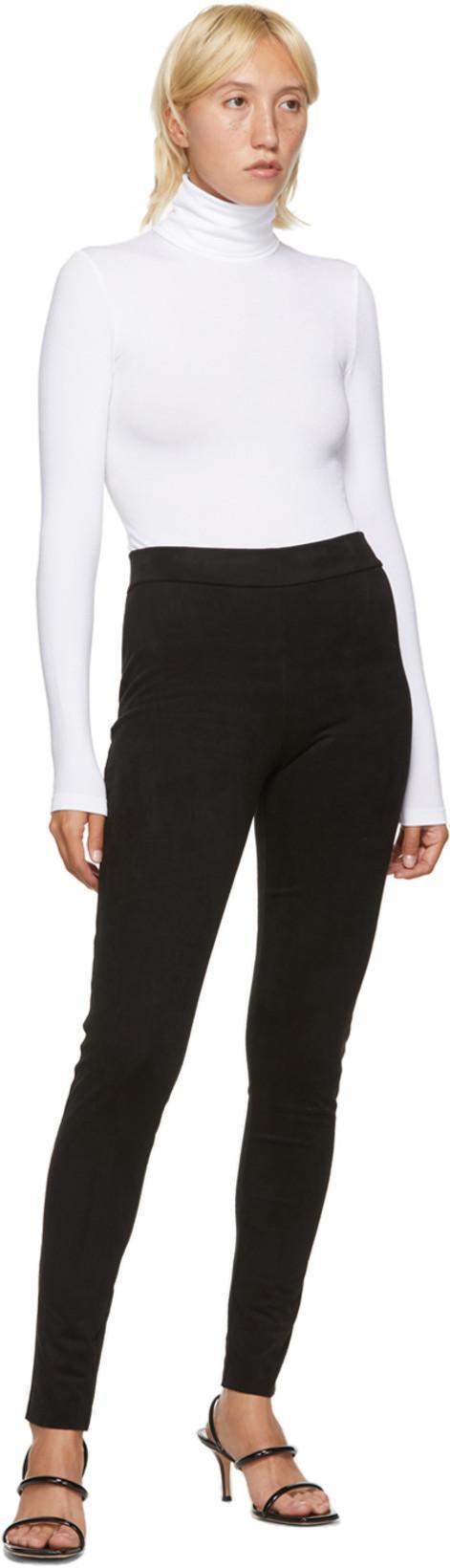 WOLFORD Colorado Turtleneck Jersey Thong Bodysuit In White