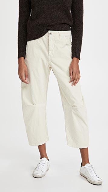 NILI LOTAN Shon Barrel Jeans In Cream In White