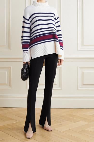 NORMA KAMALI Spat Split-hem Jersey Leggings In Black