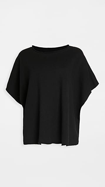 FRANK & EILEEN Audrey Funnel Neck Capelet In British Royal Navy