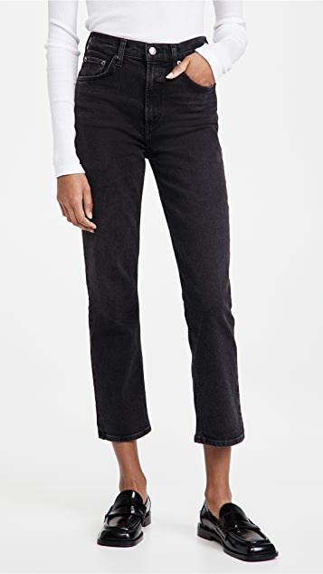 AGOLDE Panoramic Wild Straight-leg-jeans In Schwarz