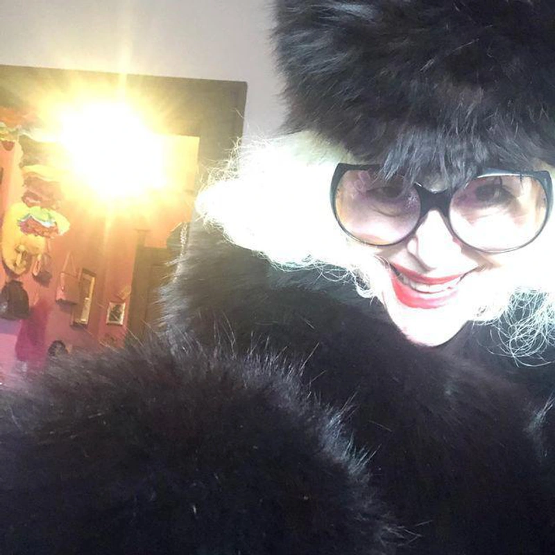 theladykrishna's Post | Wearing: Stand Studio Marcella Faux Fur Jacket In Black