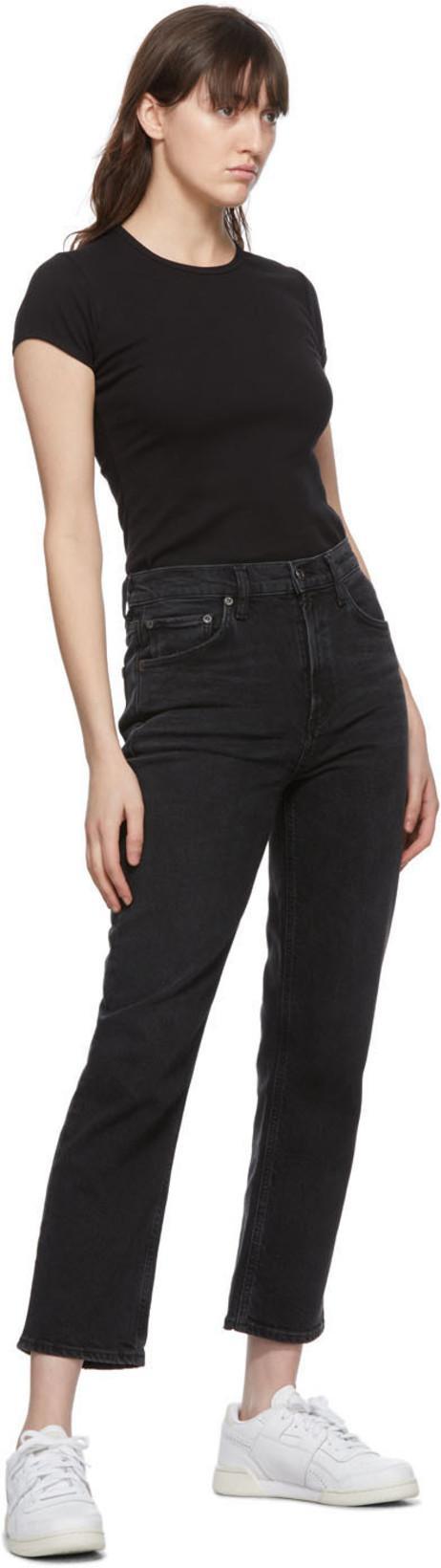 AGOLDE Panoramic Wild Straight-leg-jeans In Schwarz
