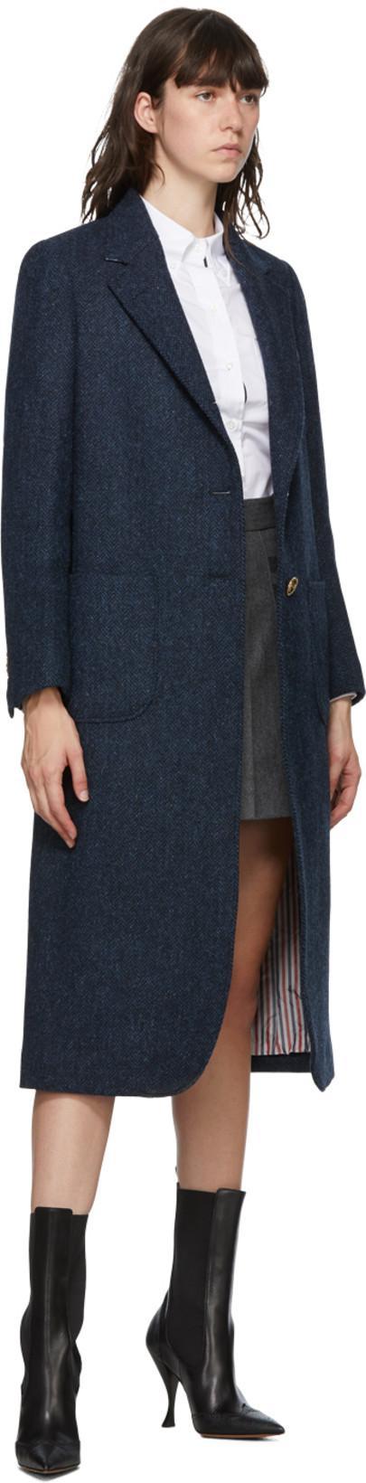 THOM BROWNE Wool Pleated Mini Skirt In Grey