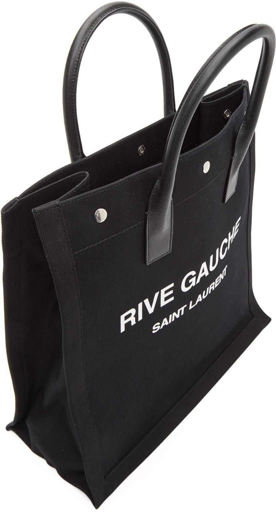 SAINT LAURENT Logo-embroidered Canvas Espadrilles In Black