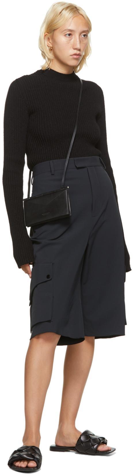 BOTTEGA VENETA The Lido Intrecciato Leather Sandal In Black