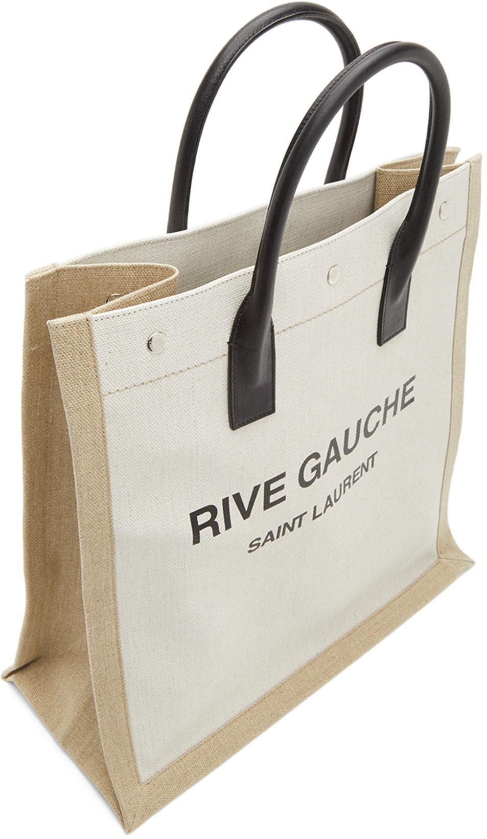 SAINT LAURENT Embroidered Espadrilles In Canvas Beige In White