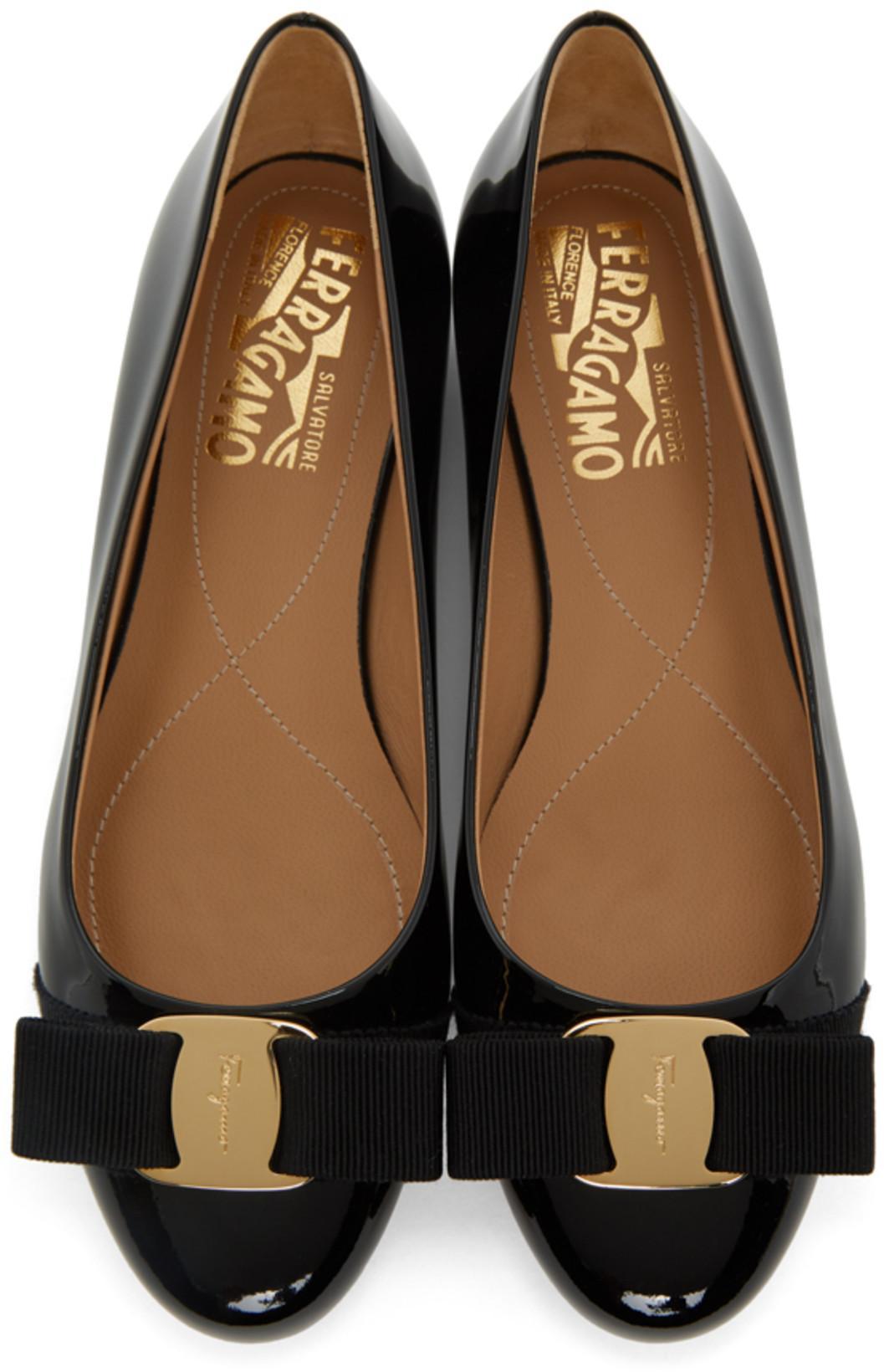 FERRAGAMO Women Vara Quilted Leather Ballet Flats In Black