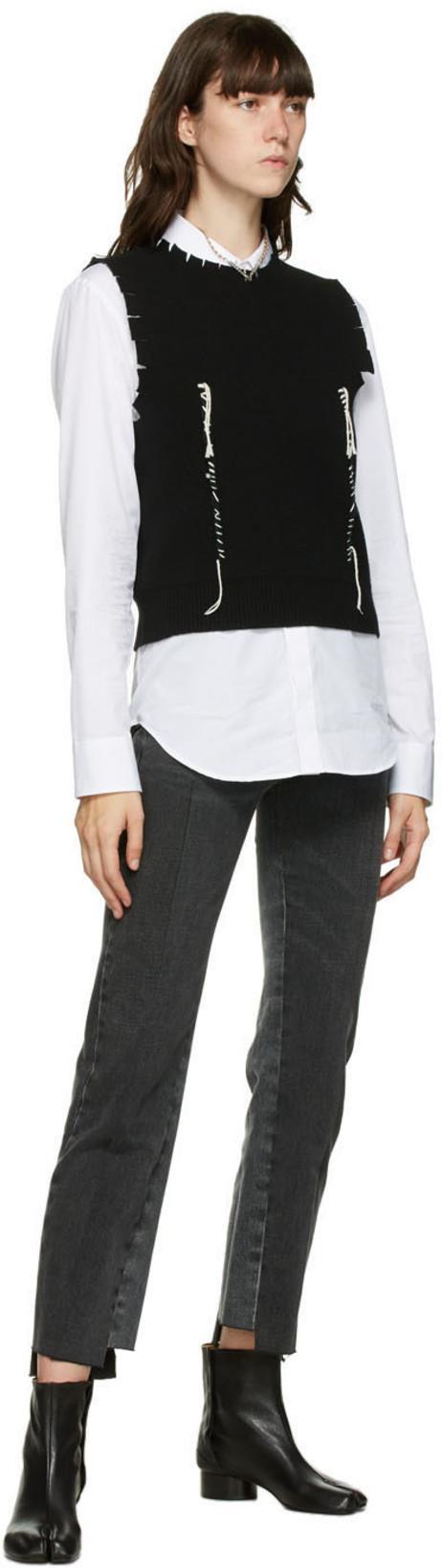 MAISON MARGIELA Boots Tabi H30 En Cuir De Veau Vintage Noir In Brown