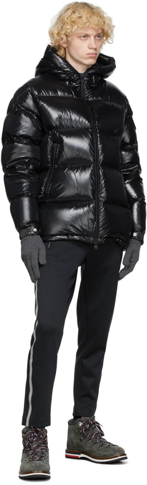 MONCLER Men Detachable Hood Padded Down Jacket In Black