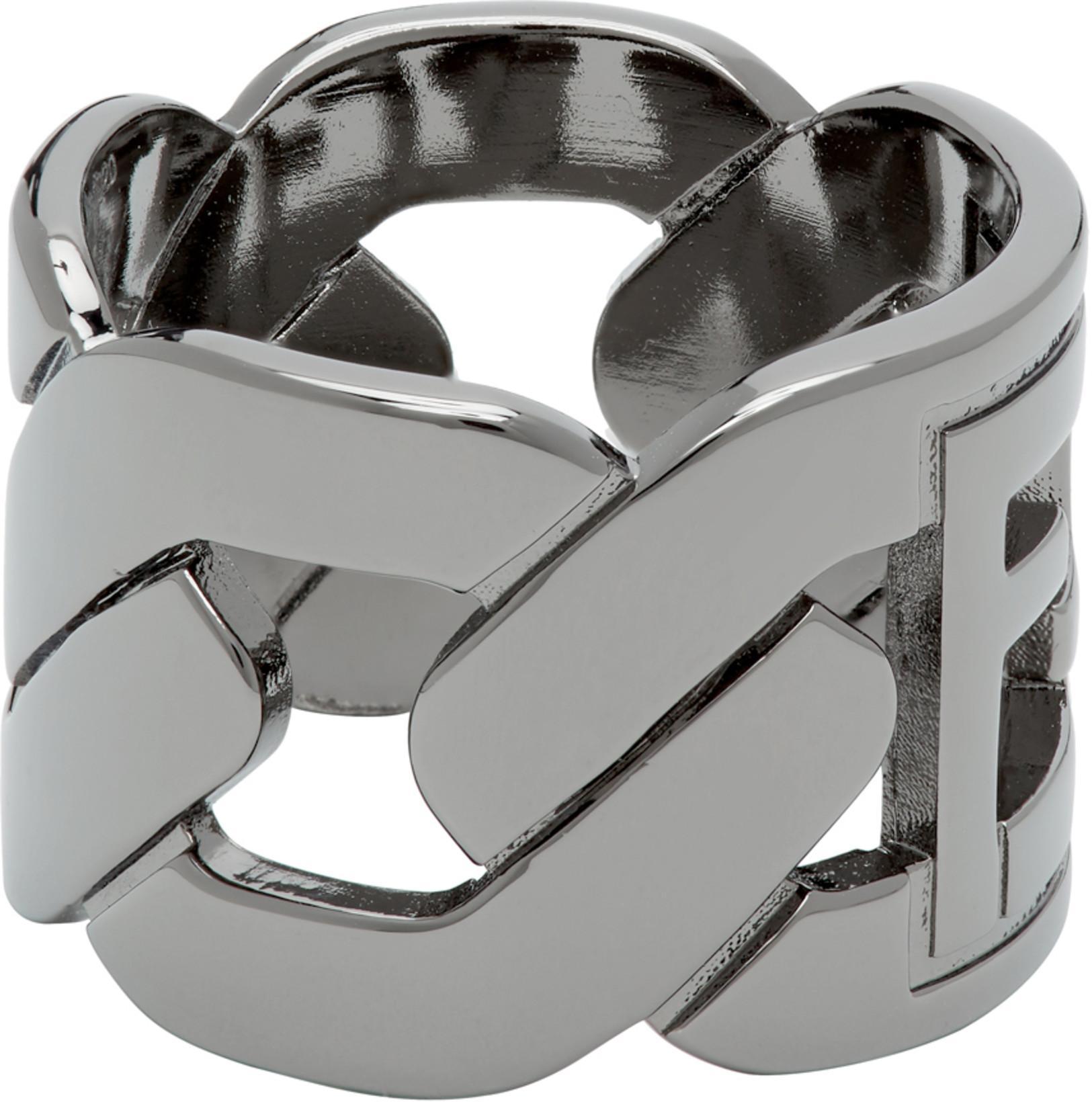 FENDI Rubber Slides With High Strap And Embossed Ff Motif Shoes In Black