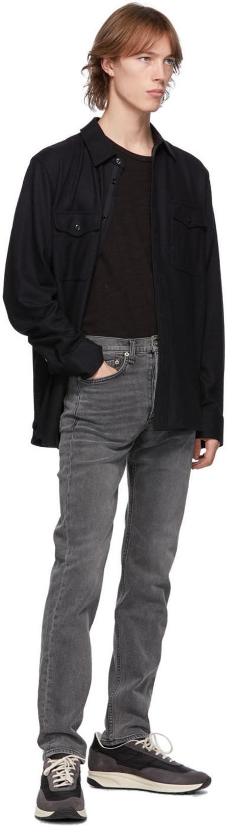 RAG & BONE Classic Crewneck Slim Fit Cotton T-shirt In Jet Black