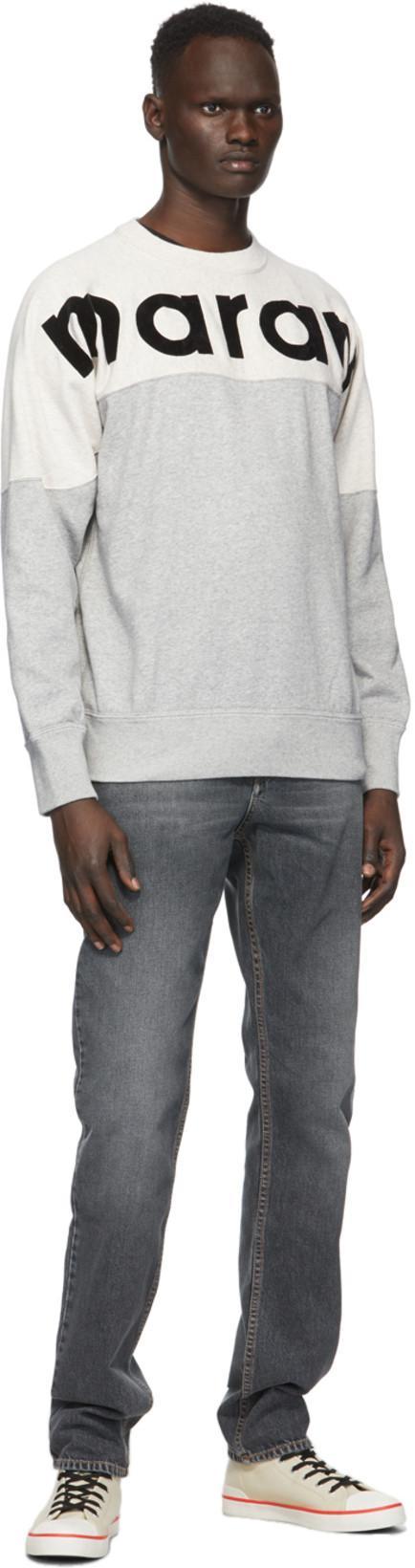 ISABEL MARANT Marant 'karman' Logo Linen T Shirt In Black