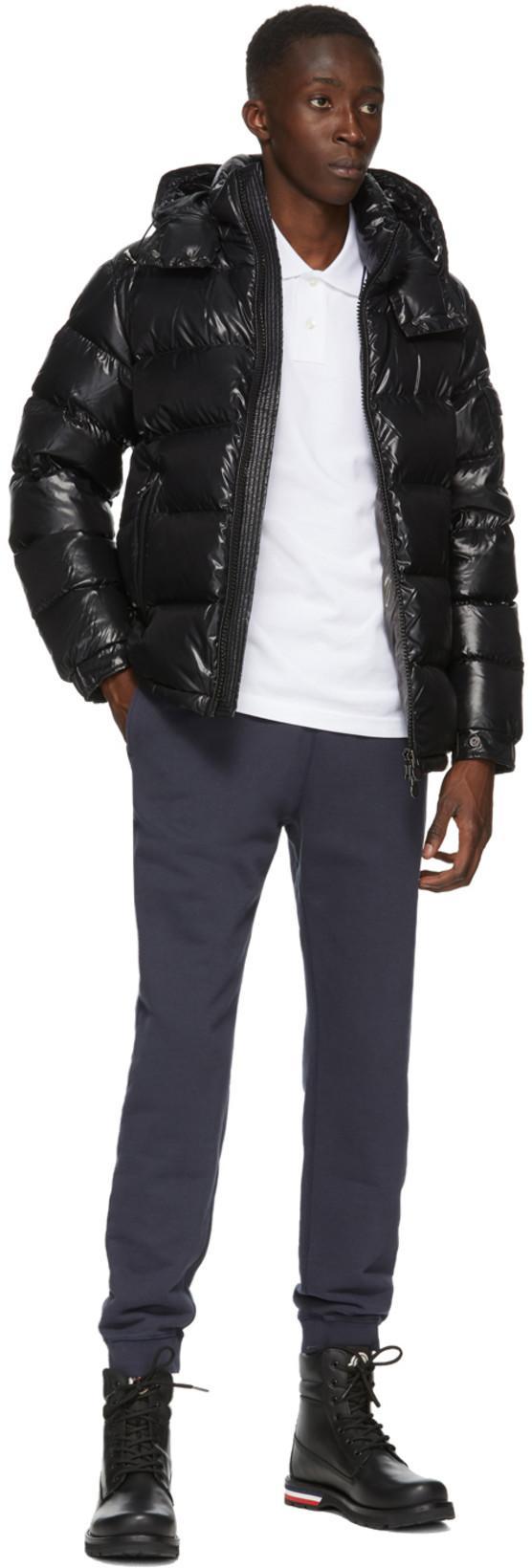 MONCLER Men Detachable Hood Padded Down Jacket In Black