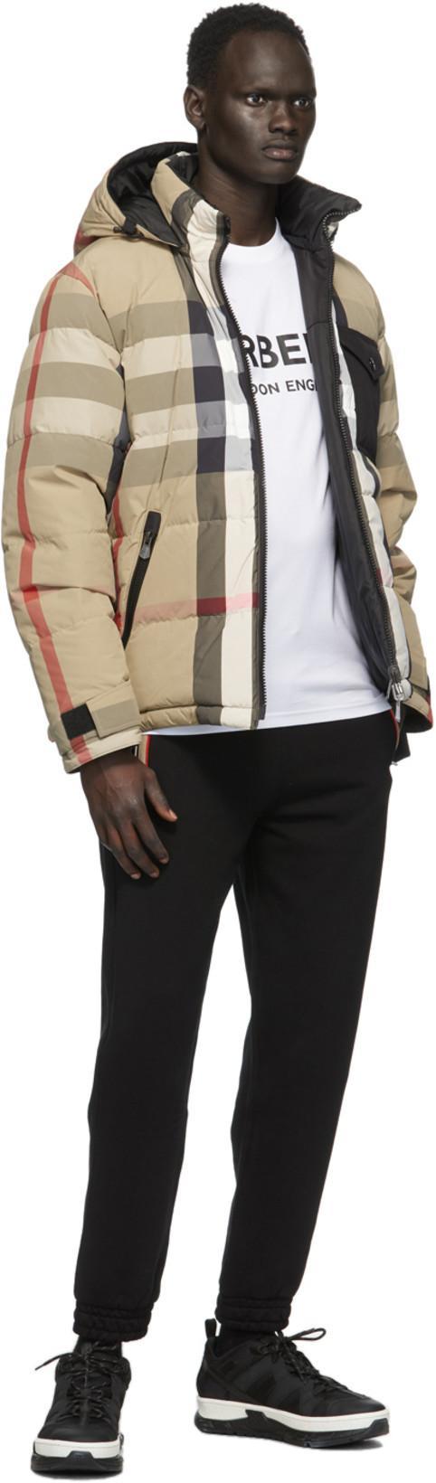BURBERRY Kids Reversible Check Puffer Jacket In Beige