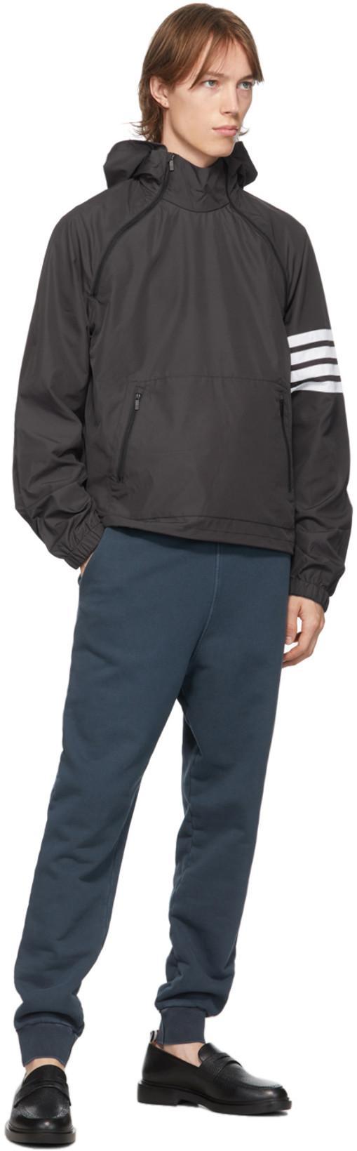 THOM BROWNE Classic 4-bar Sweatshirt In Blue